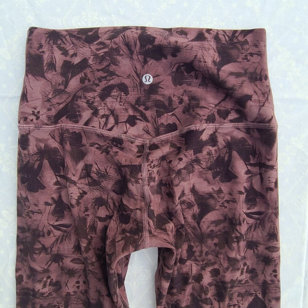 Lululemon Align Pant 28" - Mini Dusk Floral Antique Bark Black - Size 6 - Picture 13 of 16